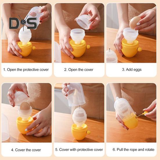 Golden Egg Maker Manual Puller Egg Yolk Mixer Quick Golden Manual Egg Spinner Portable Eggs Shaker for Eggs Easy To Use Kitchen Gadget