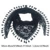 Tassels Chapel Hijab Scarf Lace Floral Hair Wrap Elegant Embroidery Lace Veil  Spanish Mantilla