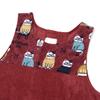 Fleece Fleece Dress Open [Kusuguru Japan] Apron, Apron, Red, M-L