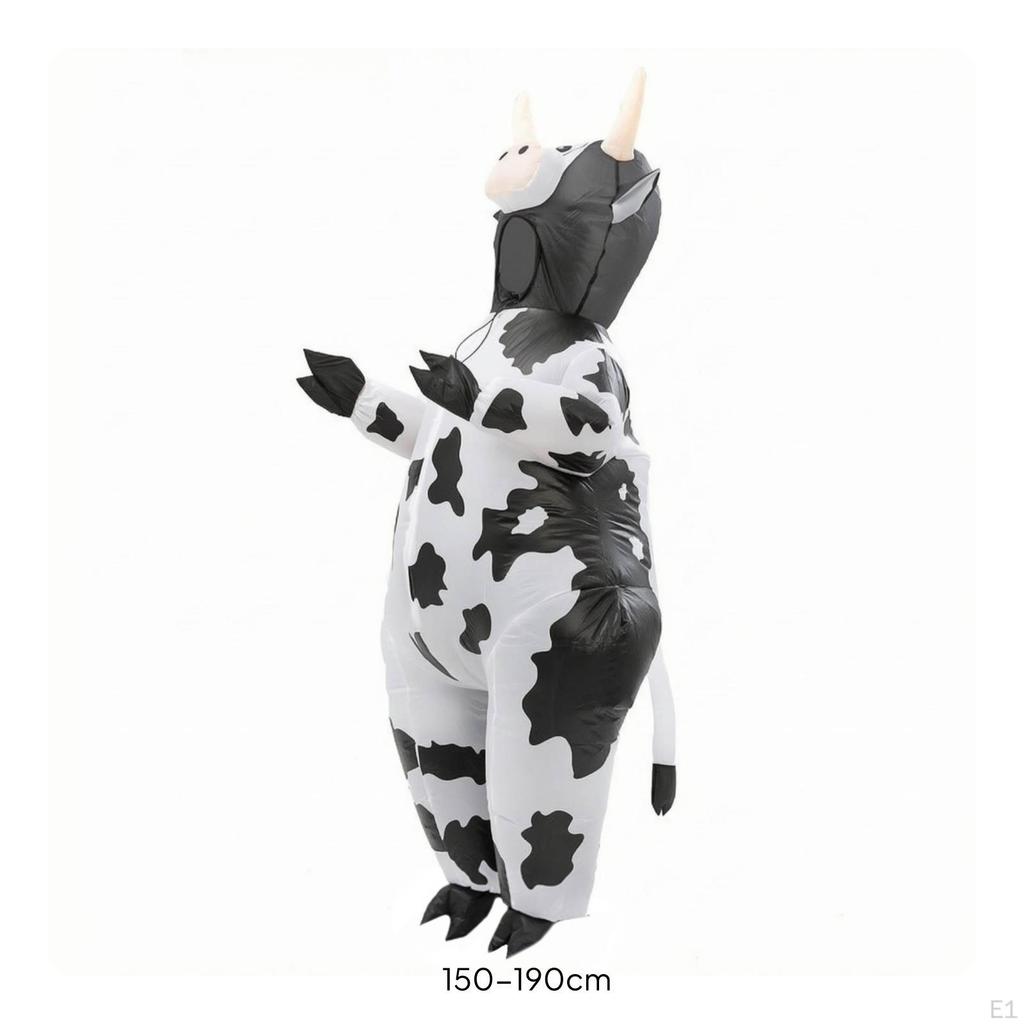 FullBody Inflatable Cow Suit | AttentionGrabbing Animal Character, Costume, for Halloween Adult