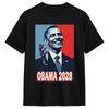 Obama 2028 Maglietta da Uomo Vintage Manica Corta Girocollo 100% Cotone 4XL 5XL 6XL Abbigliamento
