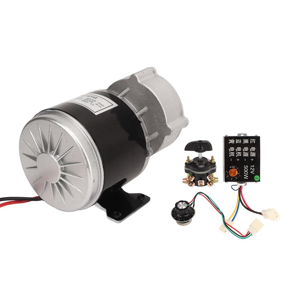 12V 350W Gear Reduction Electric Motor With Controller Inverted Switch 12V 500W Speed Control Knob
