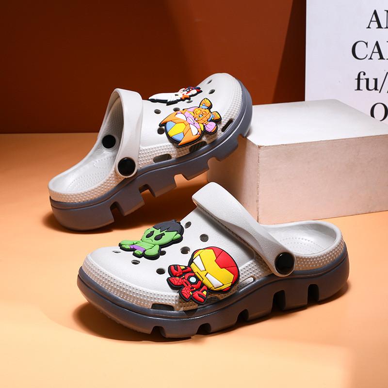 

Comfortable And Breathable Kids Clogs Summer Non-slip Soft Sole Indoor Outdoor Beach Shoes Gray,40