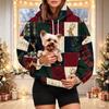 Women's Fashion Christmas Print Hoodie with Pet Pocket, Casual Pullover for Holiday Wear