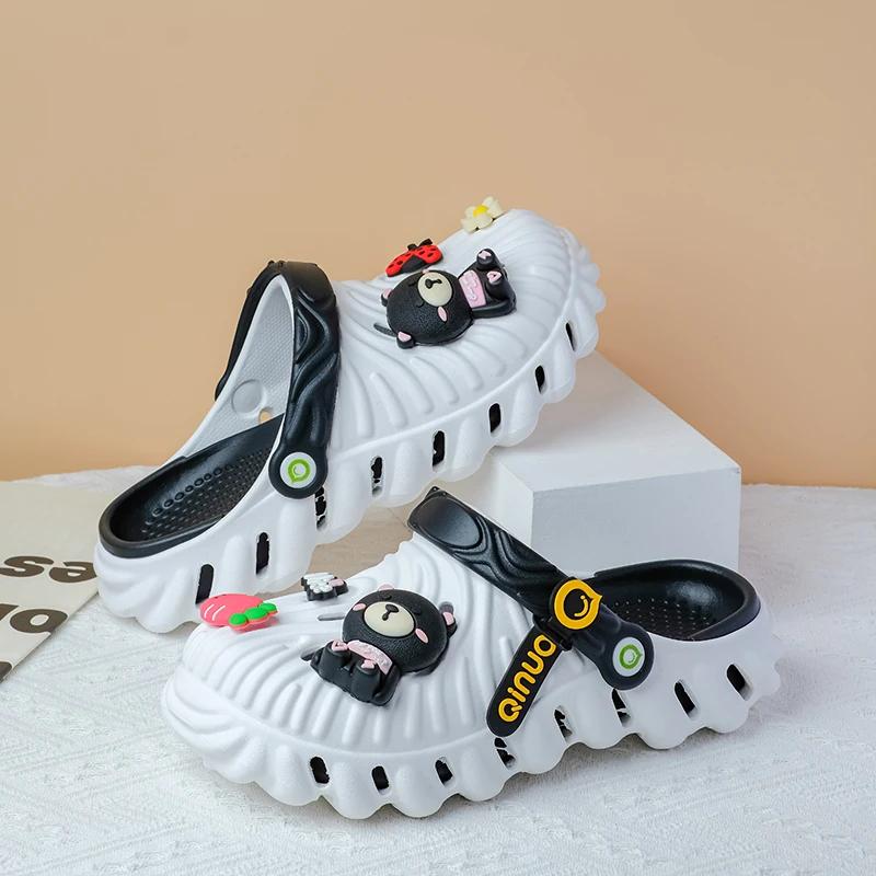 Sommer Damen Hausschuhe Neue Niedliche Weiche Sohle Sandalen Indoor Weich Anti-Rutsch Damen Sandalen Lochschuhe Strandschuhe 39 weiß