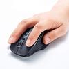 Sanwa Supply Silent Wireless Blue LED Mouse Type-C/A Connector Included Large 5 Button MA-WBLC169BK