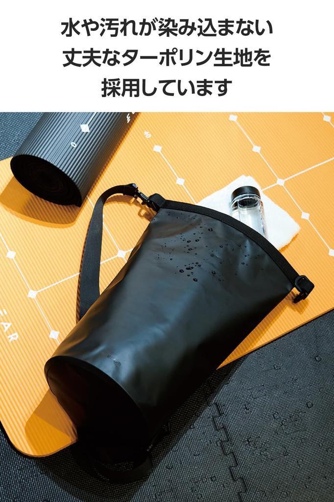 ELECOM Waterproof Bag Dry Bag Drum Type 10L Dustproof Beach Gym Fishing Camping Black PWWPBD10BK