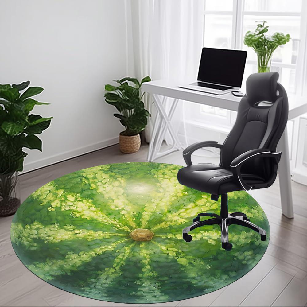 1pc Watermelon Chair Carpet for Office Non-Slip, Machine Washable Rug for Office, Room - Holiday Decor, Machine Made Yy251016144