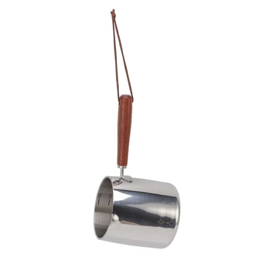 Milk Pan, Saucepan, 304 Stainless Steel, with Spout, Induction Compatible, Wooden Handle, Gas, Induction Compatible, Mini Milk Pan, Small Pot, Kitchen