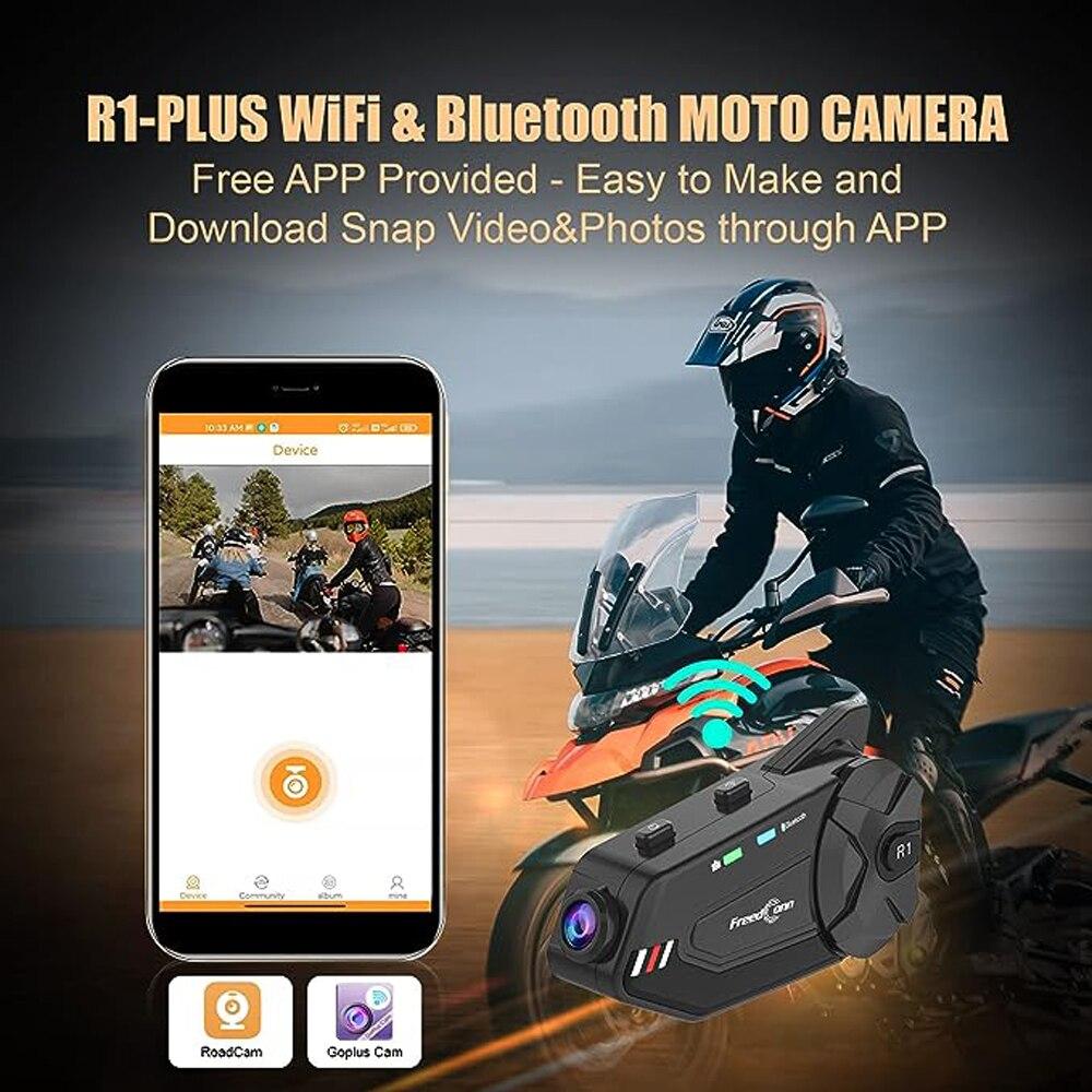 Motocyklová helma Dash Cam Bluetooth sluchátka Hands-free komunikátor Záznam videa 1080p vysílačka