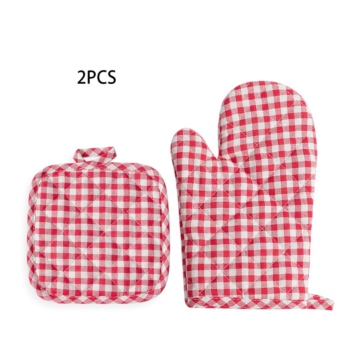 

Quilted Double-Sided Oven Gloves: Heat-Resistant, Thickened Baking & Microwave Gloves Set