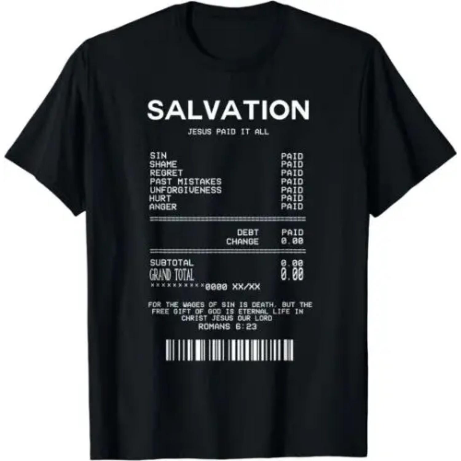 

Salvation Jesus Paid It All Design Best Gift Idea T-Shirt S-3XL S чёрный