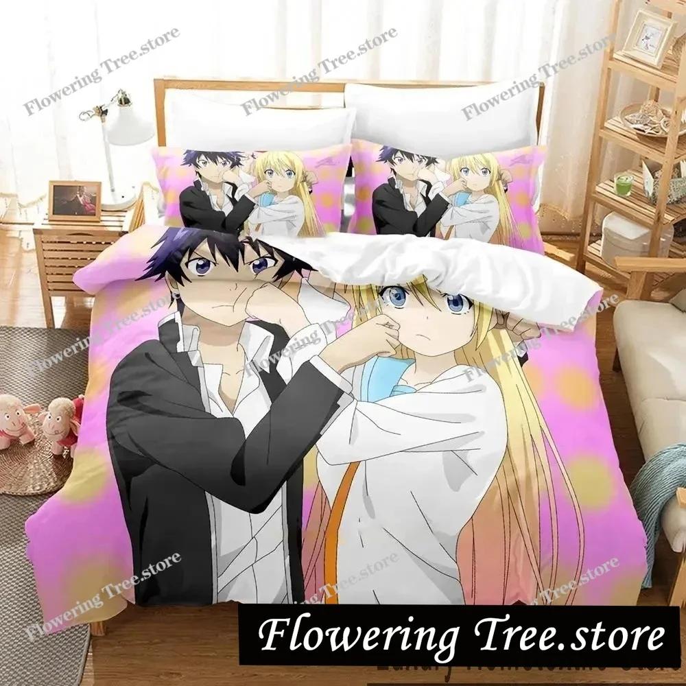 3D Print Anime Nisekoi False Love Bedding Set Boys Girls Twin Queen King Size Duvet Cover Pillowcase Bed boys Adult