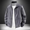Men's Lightweight Stand Collar Windbreaker - Casual Zip-Up Jacket