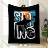 Personalized Surf  Theme Soft Fluffy Shawl Blanket Room Sofa Decorative Blanket Holiday Gift for Family Friends Son Daughter