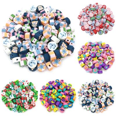 Forniture per Feste in Casa Modellazione Animali Piccoli Gioielli Fatti a Mano 20pz Materiale Creativo Cartone Animato Fiore Accessori Fai da Te Perline Sciolte Argilla Polimerica