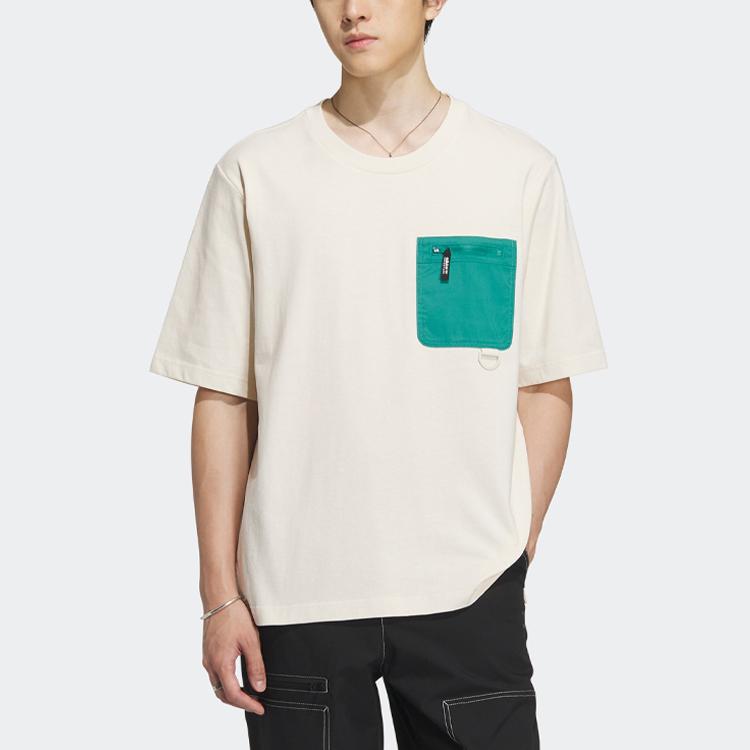 Adidas Originals Adventure Tee With Color-Block Pocket Men Tops Wonder-White IK8587
