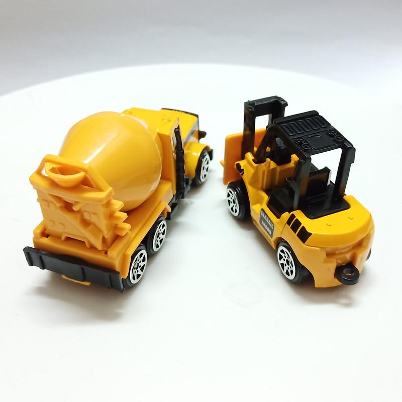Children's Engineering Vehicle Toys Simulation Alloy Mixer Forklift Toy Model Inertia Car Best Birthday Gift For Boys
