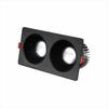 Double-Headed COB Narrow Bezel Wall Washer & Downlight, Anti-Glare Square Grid Spotlight for Hotels & Living Rooms