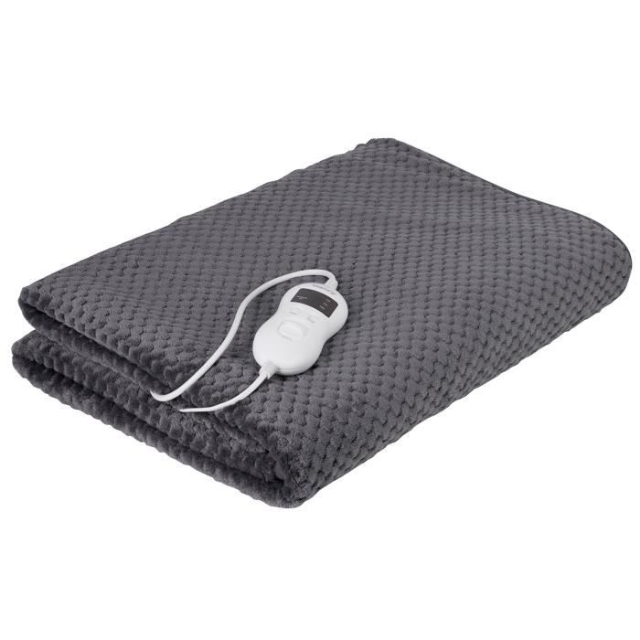 Chauffe-lit électrique 150x100cm 8 température minuteur Lavable 60 W 60W Camry CR 7416 Gris