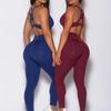 Spring/Summer Shockproof Sports Top & High-Waist Yoga Leggings Set
