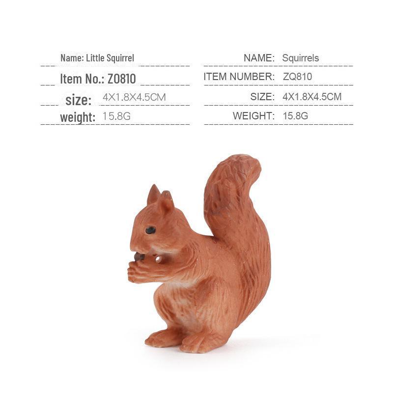 "Forest Animal Series: Beaver, Anteater, Squirrel, Monkey, Rabbit, Deer, Fox Models for Cross-Border Export"