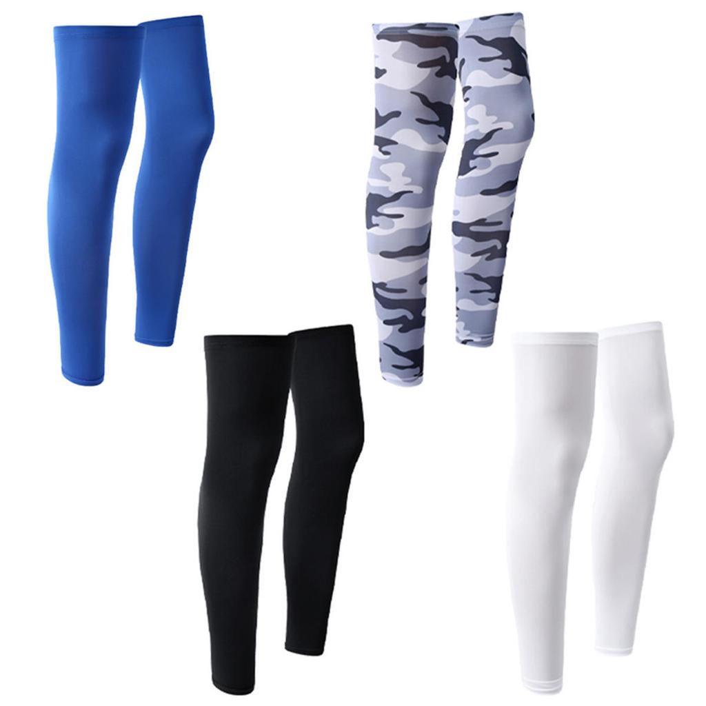 Sommar UV-skydd Solskydd Cykling Benvärmare Silke Is Andningsbar Skydd Cykelracing Benvärmare för Man Kvinna