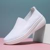 Damen Keilabsatz Walking Freizeitschuhe Atmungsaktive Sommer Mädchen Studenten Slip on Freizeitschuhe