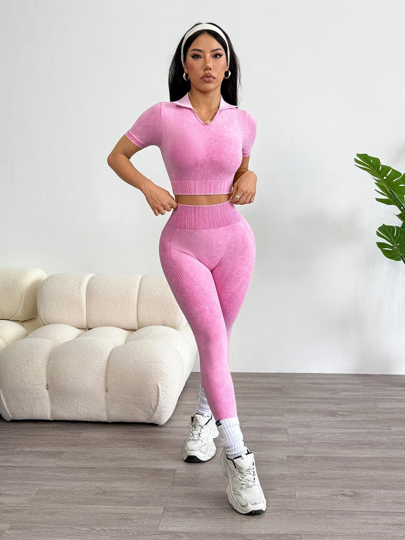 

JYL Yoga Shorts Trousers Suit Camisole Flare Pants Quick Dry Sports Fitness Running L троянда чорний колір