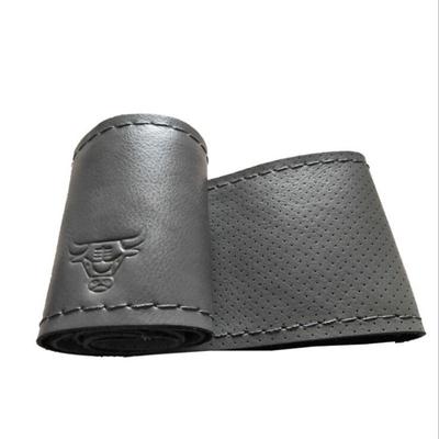 100% Genuine Leather Steering Wheel Cover Breathable Comfortable DIY Hand Sewing Auto Steering-Wheel Braid Case Fit Car