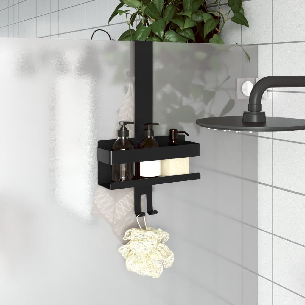 Hanging Shower Caddy Matte Black Brushed Stainless Steel 304