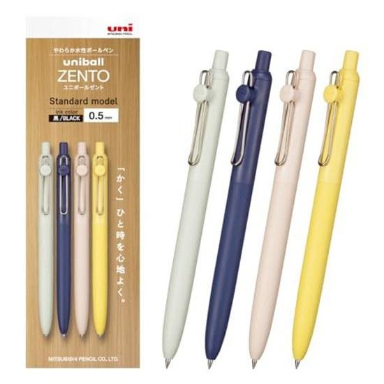 Mitsubishi Pencil Water-based Ballpoint Pen Uniball ZENTO Standard 0.5 4-piece Set UBNZSC05.4P
