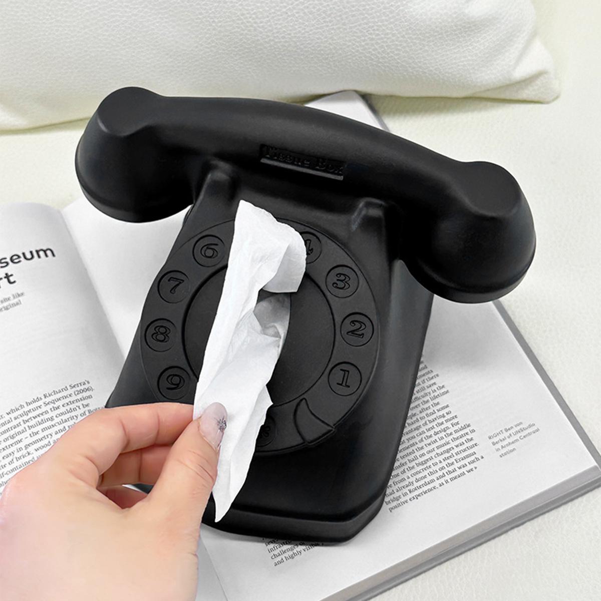 

Creative tissue box, living room retro and nostalgic desktop decoration storage, paper box чёрный