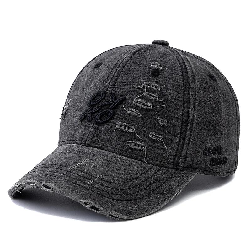 Heißer Verkauf Gewaschene Baumwolle Vintage Kappe Hohe Qualität OK-KO Buchstabenstickerei Baseballkappe Herren Damen Outdoor-Sportarten Papa-Hüte