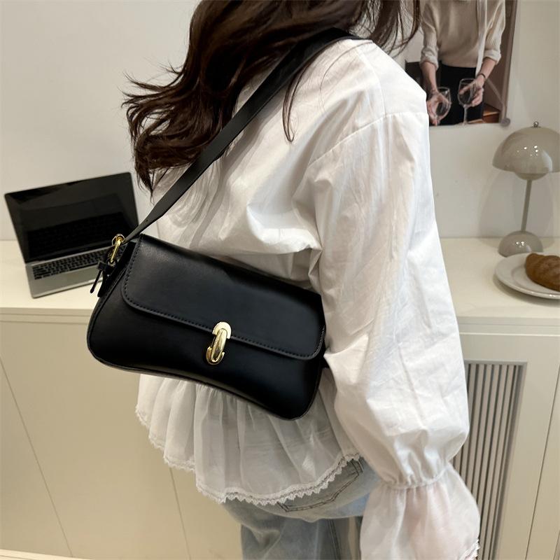 Solid Color Pu Women Underarm Shoulder Bag Casual Fashion Daily Commute Shopping Bag