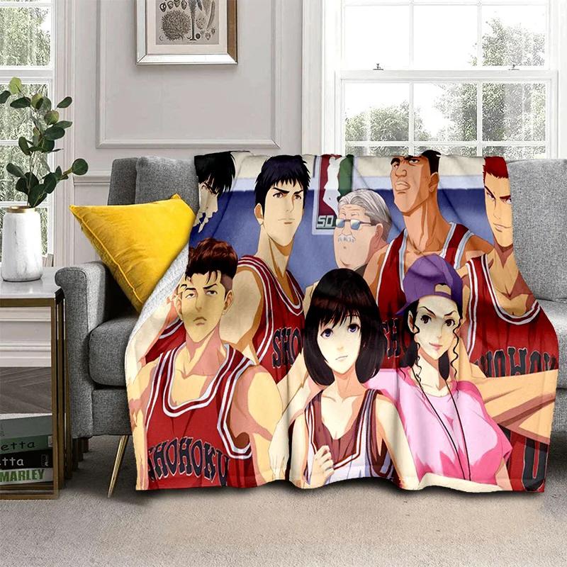 Basketball Anime Slam Dunk Cartoon Blanket,Soft Throw Blanket for Home Bedroom Bed Sofa Picnic Travel Office Cover Blanket Kids