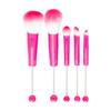 5pcs Jewelry Beaded DIY Eye Brush Detachable Beads Makeup Brushes Set for Women Girls Professional Cosmetics Makeup Tool