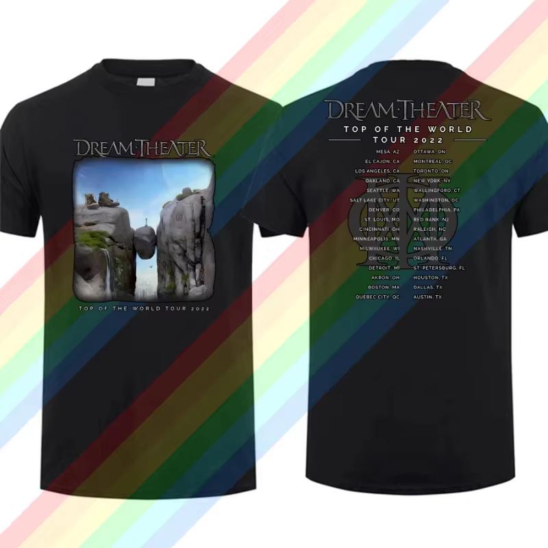 Men Summer T Shirt Dream Theater 40th Anniversary Tour 2026 T-shirt Casual T Shirt Graphic Summer Short Sleeves Cotton