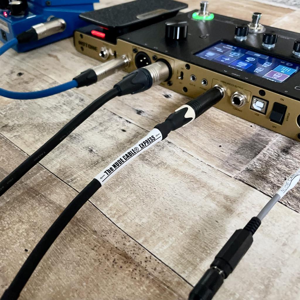 NUDE CABLE EXPRESS 3m Shielded Cable for Effects Board Ideal for Pedalboard to Amplifier Connections S-S Output,
