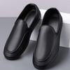 Fashion Soft Leather Shoes for Men Luxury Cowhide Casual Shoes Classics Black Business Shoe Mens Loafers Soft Driving Shoes Oxford Flats