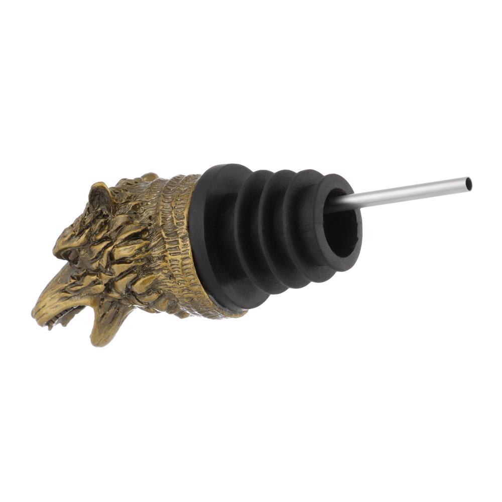 Zinc Alloy Bar Accessories Wolf Head Wine Mouth Wine Pourer Bottle Stoppers Bartender Tool