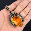 Citrine Gemstone Handmade Pure Copper Wire Wrapped Earring Jewelry For Memorial Day