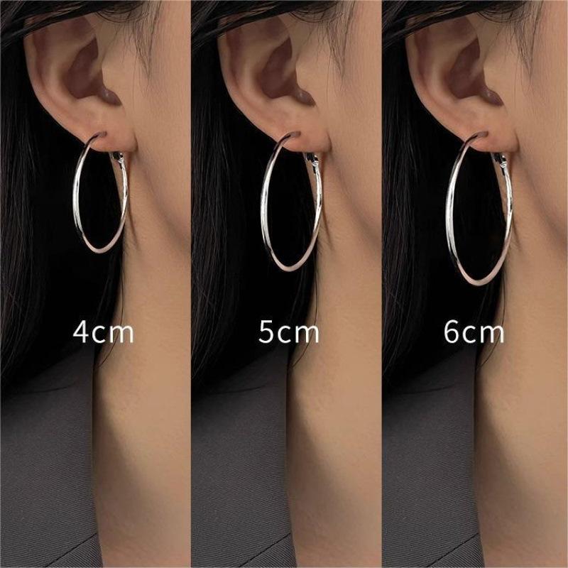 2024 cercei mari cu cerc europeni și americani la modă pentru femei: Stil elegant, simplu, rece, preferatul influencerilor