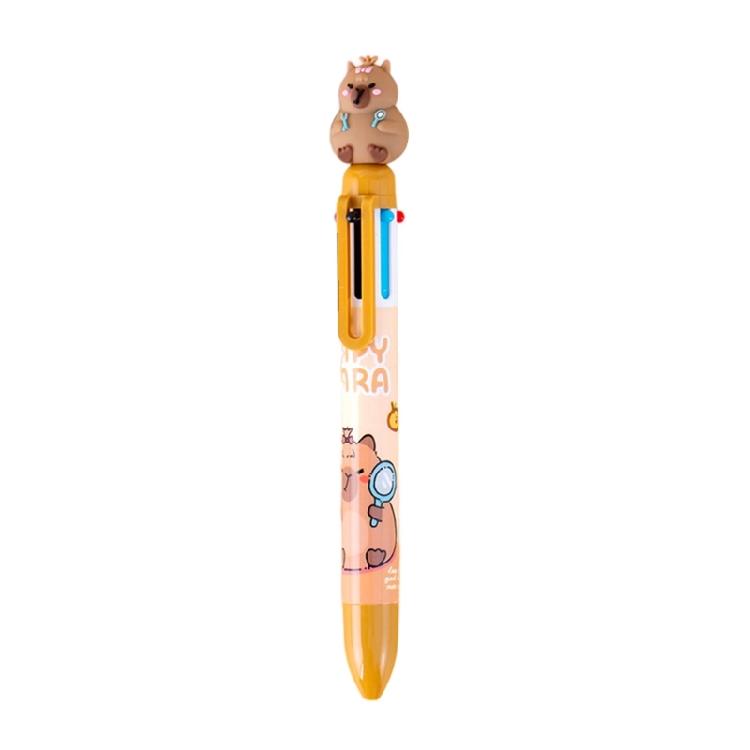 

Cartoon Ballpoint Pen for Office School Students Kids Gifts, 6-in-1 Colored Pen Retractable Multicolor Ballpoint Pen