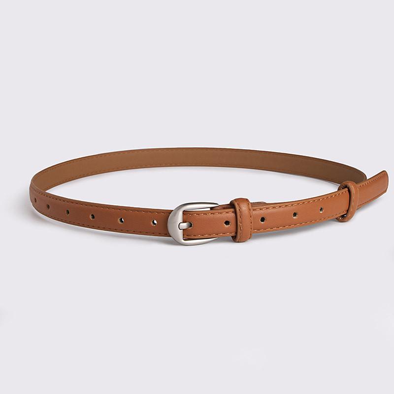 Women Fashion Pu Belt For Business Daily Use With Alloy Snap Closure For Office Attire