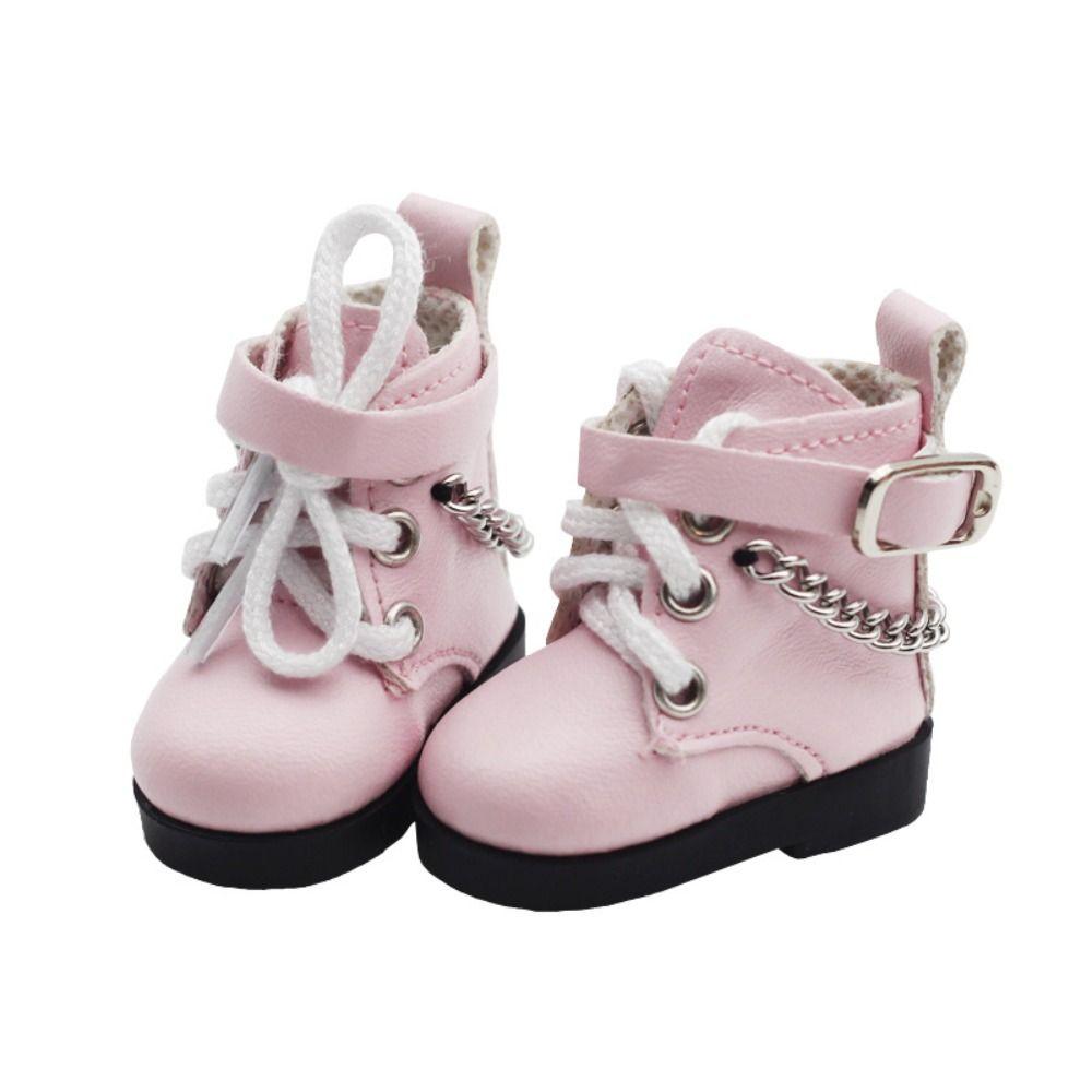 1Pair PU Leather BJD Doll PU Shoes Doll Shoes EXO Doll Boots  1/6 BJD Doll