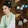 Liu Miantang-Style Hanfu Glazed Blue Hairpin: Ancient Chinese Costume Accessory