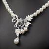 Imitation Pearl Jewelry Three-Piece Set An imitation pearl necklace A pair of faux pearl earrings