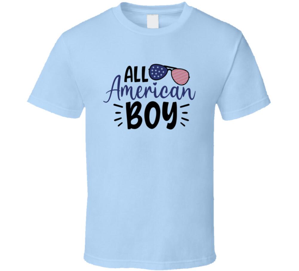 All American Boy Tee Usa Pride Tshirt July 4th Unisex Novelty T-Shirt S
