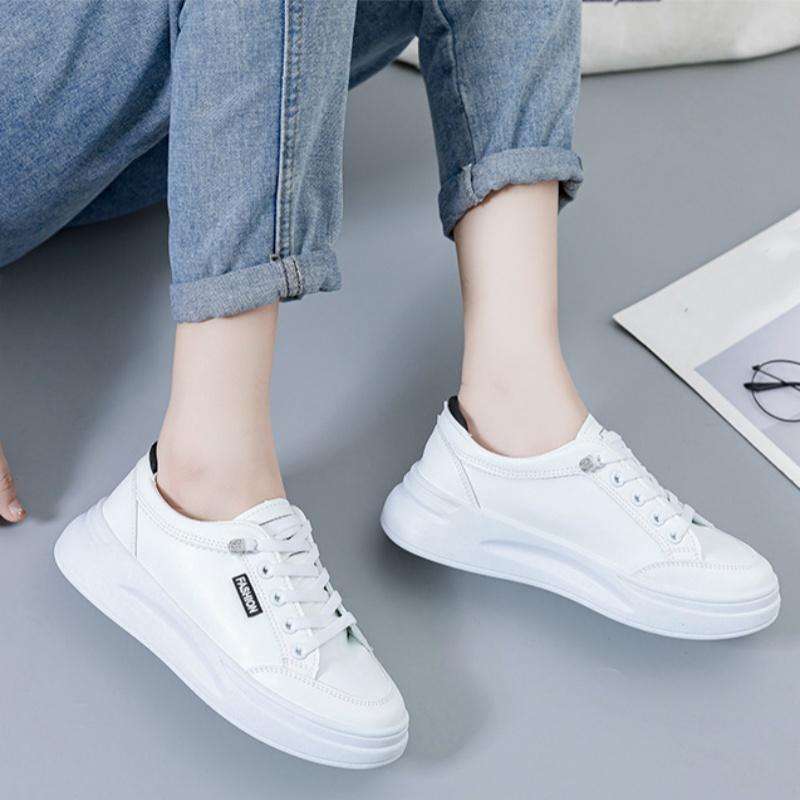 

Spring Autumn New Round Toe Comfortable Casual Sports Shoes for Women Fashionable and Elegant Anti Slip Student Running Shoes 35